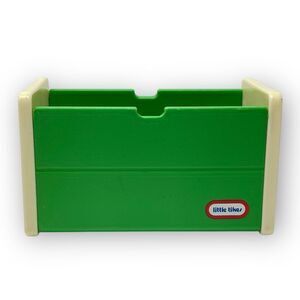 Vintage Little Tikes Dollhouse Size Green Toy Box Chest No Lid Miniature